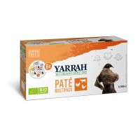 Pâtée en barquette pour chien - Yarrah multi-pack bio - Lot 6 x 150g 