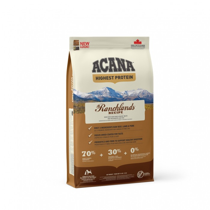 Alimentation pour chien - Acana Hiest Protein / Regionals - Ranchlands pour chiens