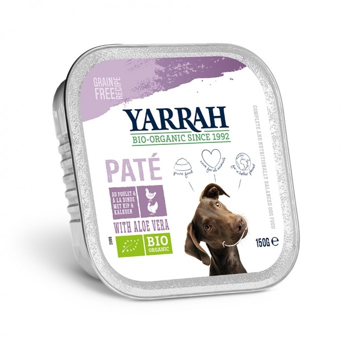 Yarrah Pâtée Grain Free Bio en barquette - 6 x 150 g-Pâtée Grain Free Bio en barquette - 6 x 150 g