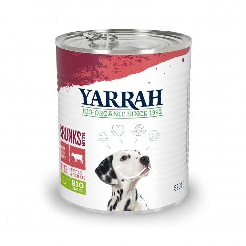 Alimentation pour chien - Yarrah bouchées bio - Lot 6 x 820 g pour chiens