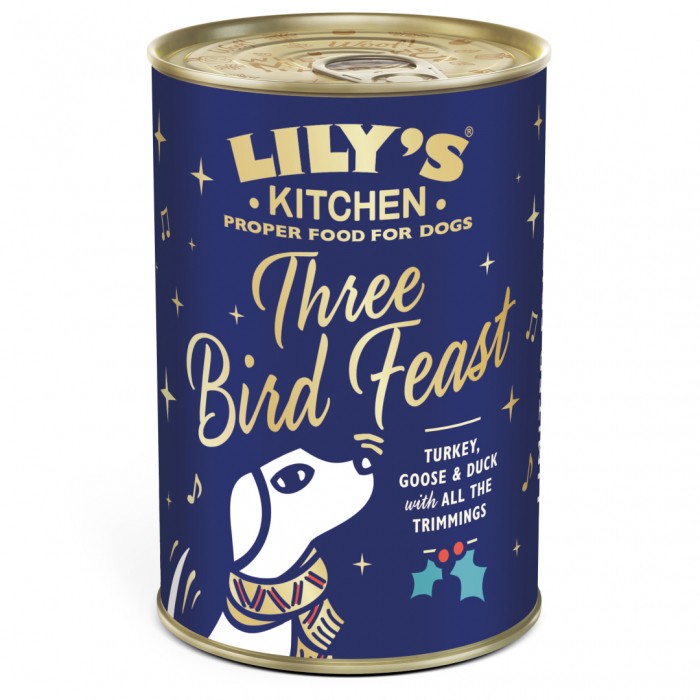 Alimentation pour chien - Lily's Kitchen Three Bird Feast - Pâtées de Noël aux 3 volailles pour chien pour chiens