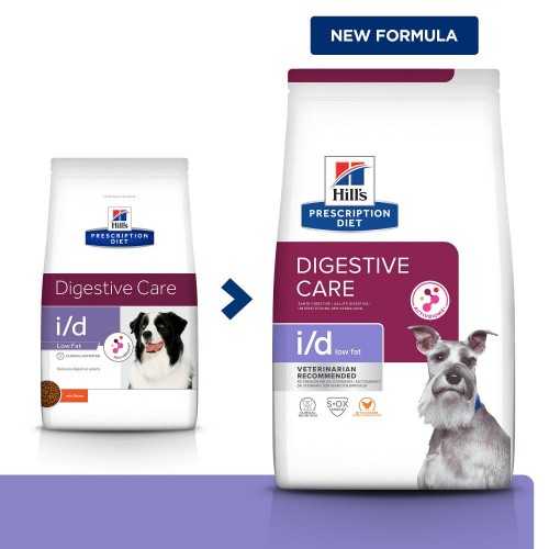 Alimentation pour chien - HILL'S Prescription Diet i/d Digestive Care Low Fat au Poulet - Croquettes pour chien pour chiens