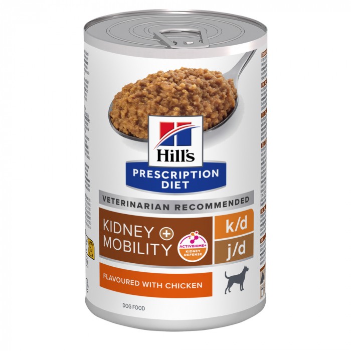 Alimentation pour chien - HILL'S Prescription Diet k/d j/d Kidney + Mobility en terrine au poulet - Pâtée pour chien pour chiens