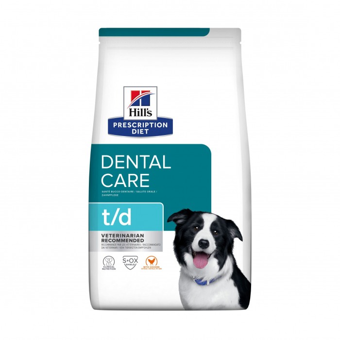 Alimentation pour chien - HILL'S Prescription Diet t/d Dental Care au Poulet - Croquettes pour chien pour chiens