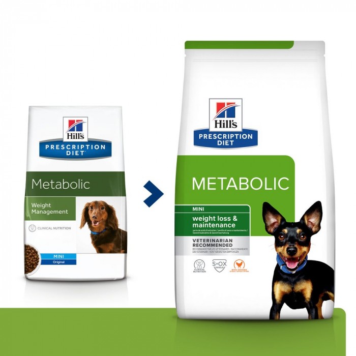 Alimentation pour chien - HILL'S Prescription Diet Metabolic Mini au Poulet - Croquettes pour chien pour chiens