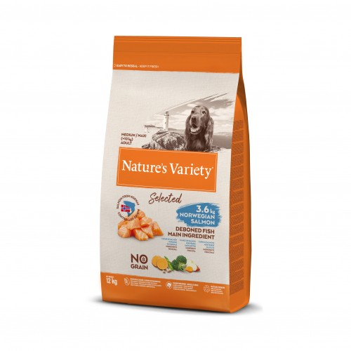 Alimentation pour chien - Nature's Variety Selected No Grain Medium Maxi Adult Saumon pour chiens