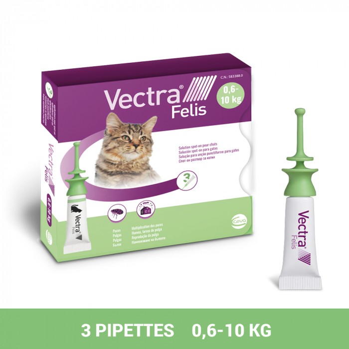 Vectra Felis Chat Pipettes Anti Puces Antiparasitaire Wanimo