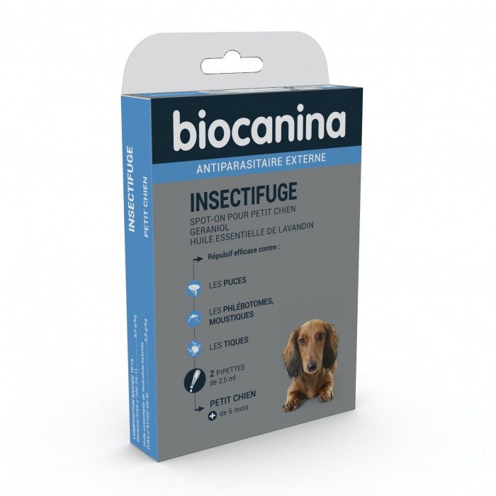 Anti puce chien, anti tique chien - Pipettes Insectifuge naturel pour chiens