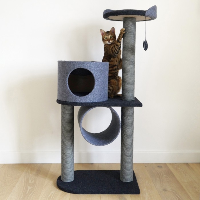 Arbre à chat Charcoal Felt Cat Tower