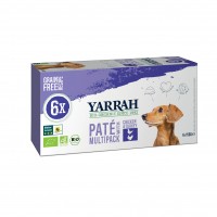 Pâtée en barquette pour chien - Yarrah pâtées bio - Lot de 6 x 150g 