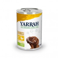 Pâtée en boîte pour chien - Yarrah bouchées bio - Lot 12 x 405 g 