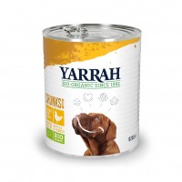 Pâtée en boîte pour chien - Yarrah bouchées bio - Lot 6 x 820 g 