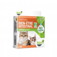 Complément alimentaire pour chat - Comprimés Bio Bien-être intestinal Naturly's