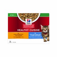 Pâtée en sachet pour chaton - HILL'S Science Plan Healthy Cuisine Kitten en Mijotés au Poulet & au Poisson - Pâtée pour chaton 
