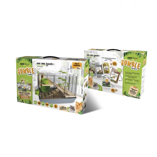 Cage, clapier et enclos rongeur - Jungle Spirit - Kit complet pour hamster pour rongeurs