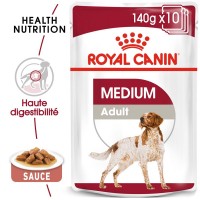 Pâtée en sachet pour chien - ROYAL CANIN Medium Adult en Sauce - Pâtée pour chien 