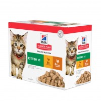Pâtée en bouchées pour chaton - HILL’S Science Plan Kitten en Bouchées au Poulet & à la Dinde – Pâtée pour chaton 