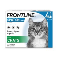 Pipettes anti-puces et tiques pour chat - Frontline Spot-On chat FRONTLINE