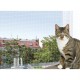 Chatière, sécurité, anti-fugue - Filet de sécurité pour balcon transparent pour chats