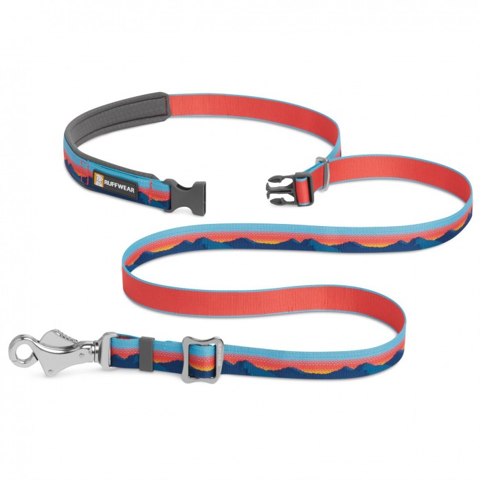 Collier, laisse et harnais - Laisse réfléchissante main-libre Crag – Bleu & orange pour chiens