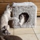 Couchage pour chat - Cube poilu pour chats