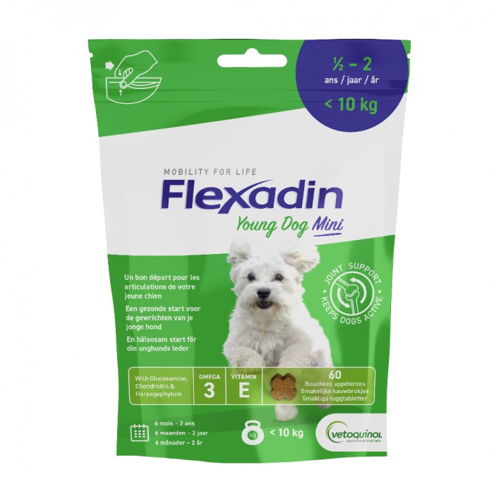 Flexadin Young Dog Mini : Aliment complémentaire pour chiot - Wanimo