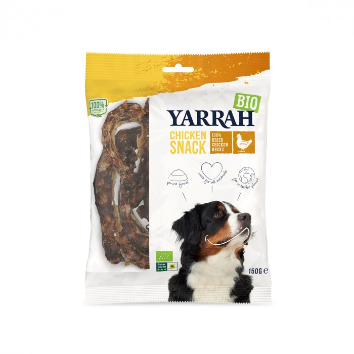 Friandise & complément - Yarrah cous de poulet bio pour chien pour chiens