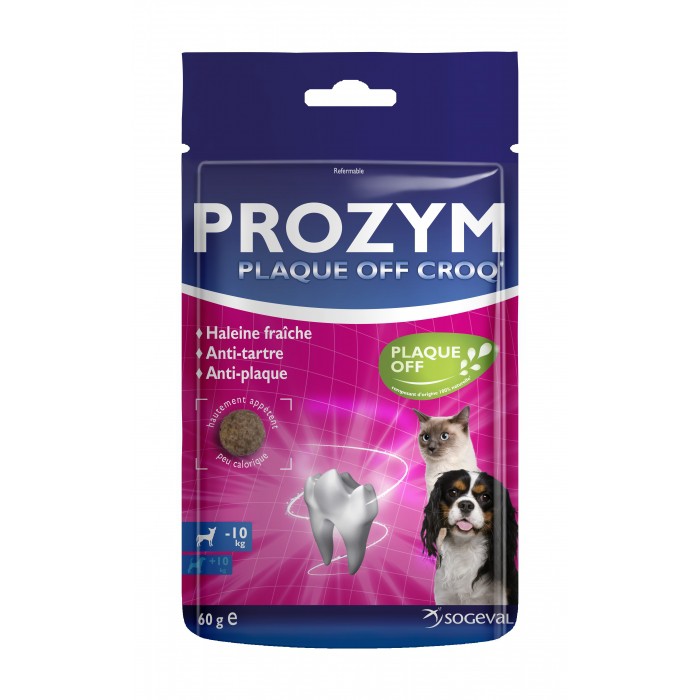 Hygiène dentaire, soin du chien - Prozym Plaque Off Croq' pour chiens