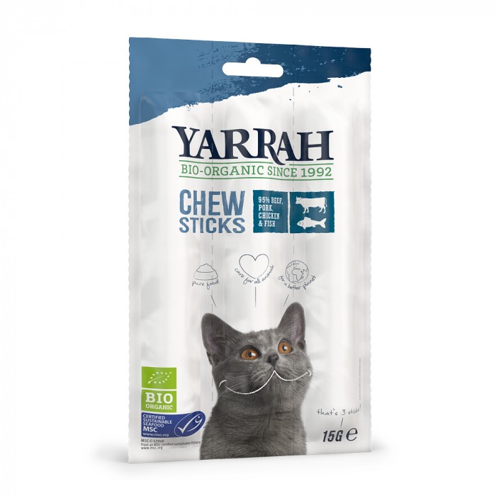 Friandise & complément - Yarrah sticks à mâcher bio pour chat pour chats
