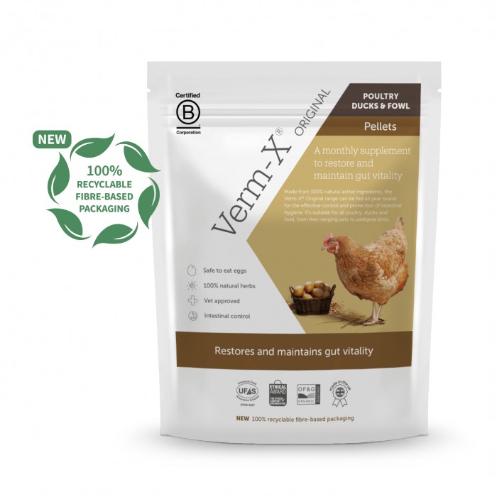 Friandise et complément poule - Verm-X Poules - Hygiène intestinale (granules) pour poules