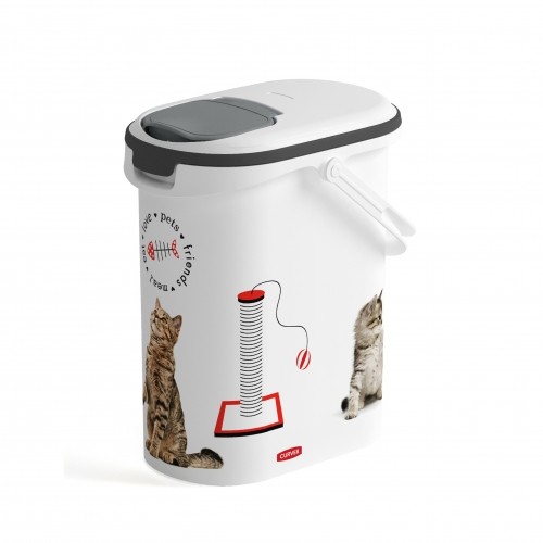 Gamelle, distributeur & fontaine - Petit conteneur à croquettes Love Cats avec anse pour chats