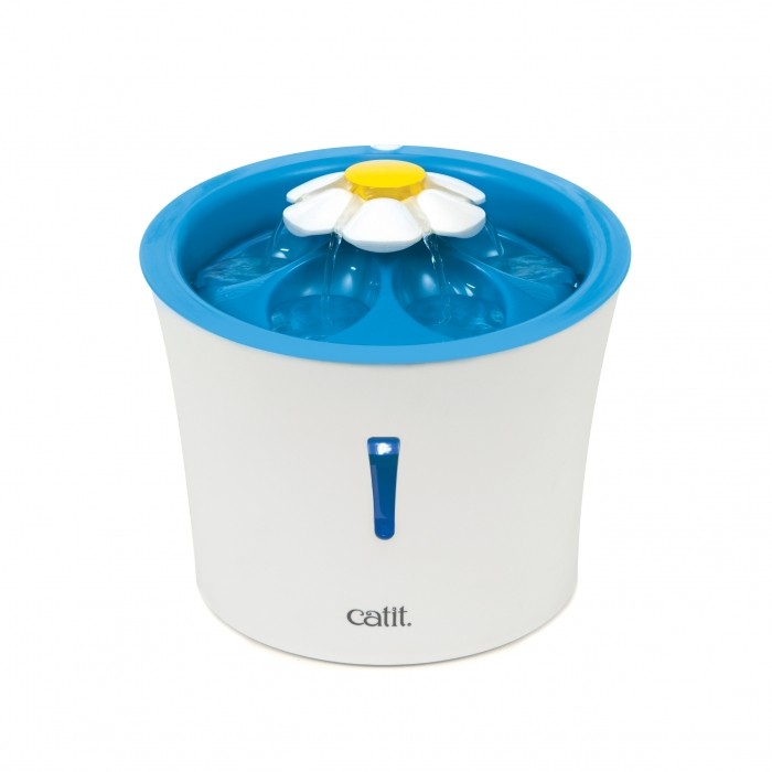 Gamelle, distributeur & fontaine - Fontaine Flower à LED 3L pour chats