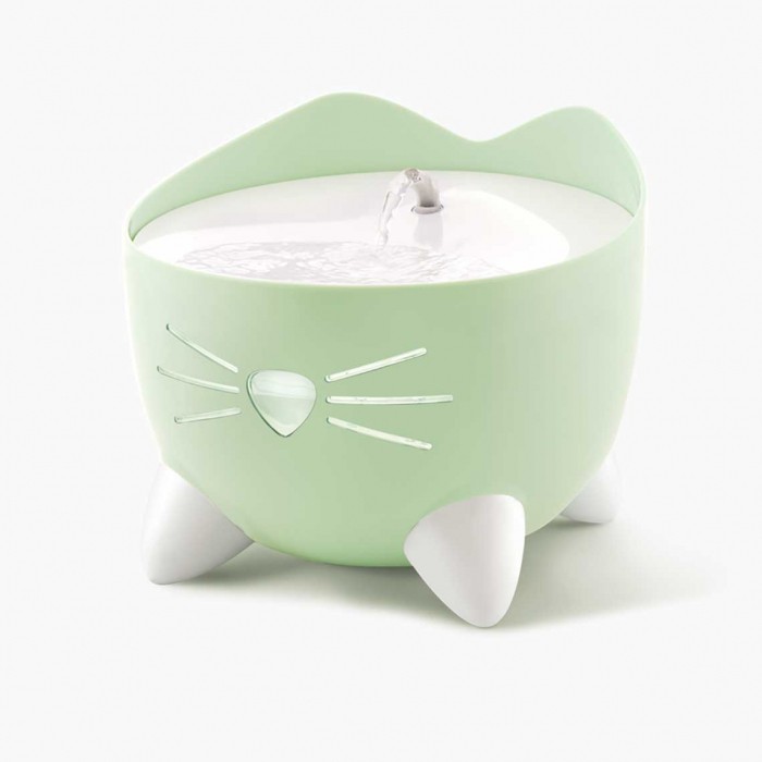 Gamelle, distributeur & fontaine - Fontaine Pixi 2,5L - Vert pâle pour chats