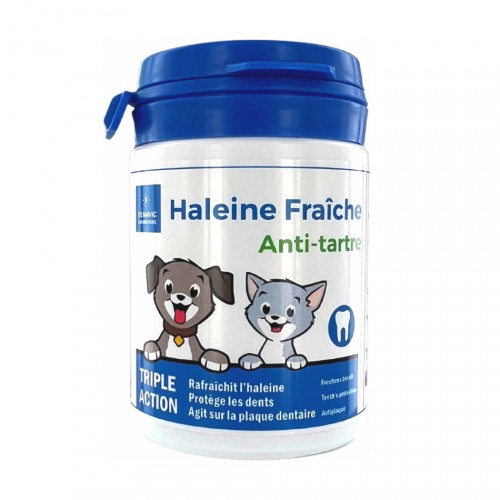 Hygiène dentaire, soin du chien - Poudre Haleine Fraiche Anti-tartre pour chiens