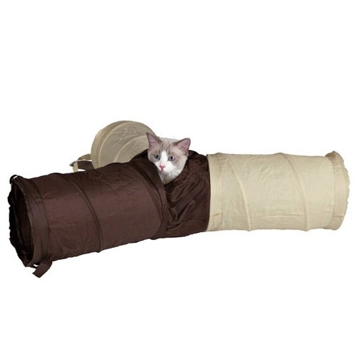 Jouet pour chat - Triple tunnel en nylon pour chats