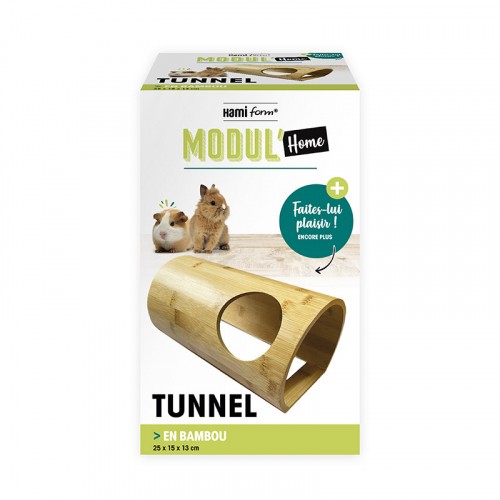 Jouet pour rongeur - Modul’Home - Tunnel en bambou pour rongeurs