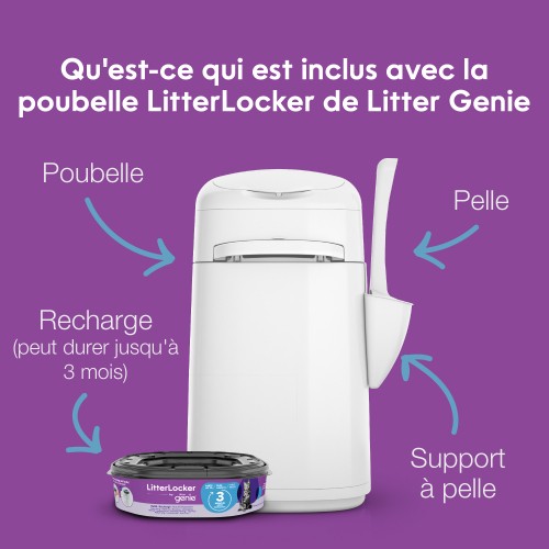 Poubelle à litière Litter Locker by Litter Genie : Poubelle à litière pour  chat - Wanimo