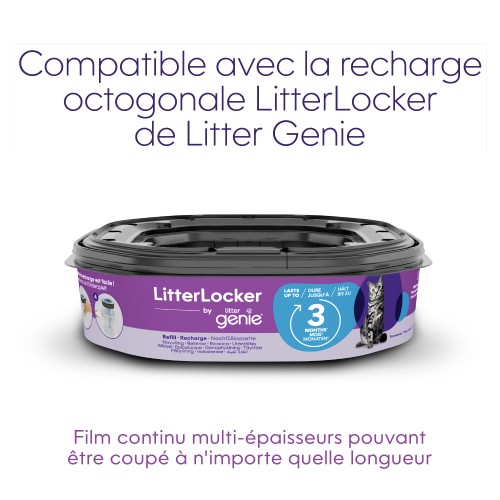 Litière chat, maison de toilette - Poubelle à litière Litter Locker by Litter Genie pour chats