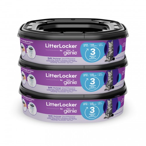 Recharge octogonale pour poubelle Litter Locker Fashion & Litter Genie :  Sacs à litière pour chat - Wanimo