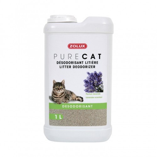 Litière chat, maison de toilette - Désodorisant litière Pure Cat pour chats