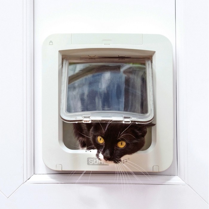 Chatière, sécurité, anti-fugue - Grande chatière électronique Connect pour chats