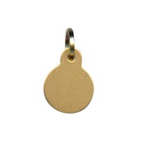 Médaille personnalisable pour chien et chat - Médaille à personnaliser Ronde – Doré moutarde Quick Médaille