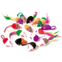 Souris pour chat - Lot de 24 souris Multicolores Zolux