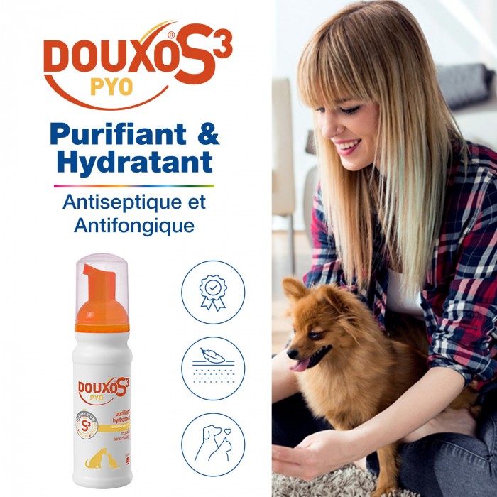 Shampooing et toilettage - Douxo S3 Pyo Soin Mousse pour chiens