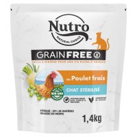 Croquettes pour chat - Nutro Grain Free chat adulte stérilisé au poulet frais Nutro