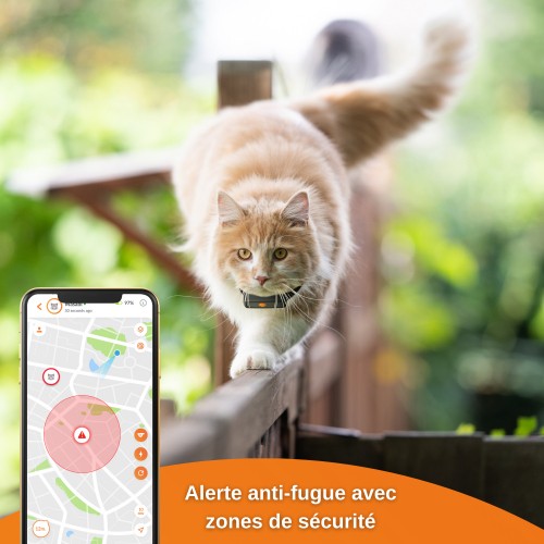 Chatière, sécurité, anti-fugue - Collier GPS Wennect XS Cats - Noir pour chats