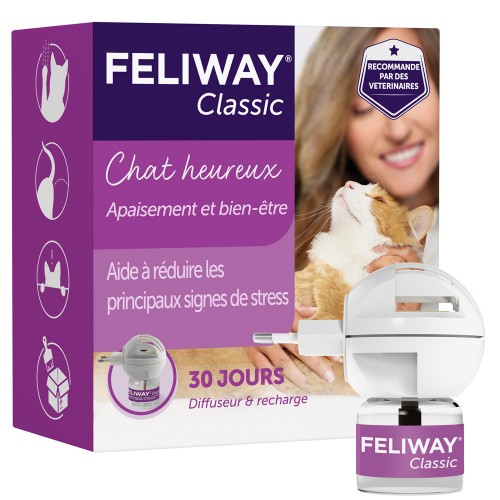 Stress, comportement chat - Feliway® Classic diffuseur + recharge (kit complet) pour chats