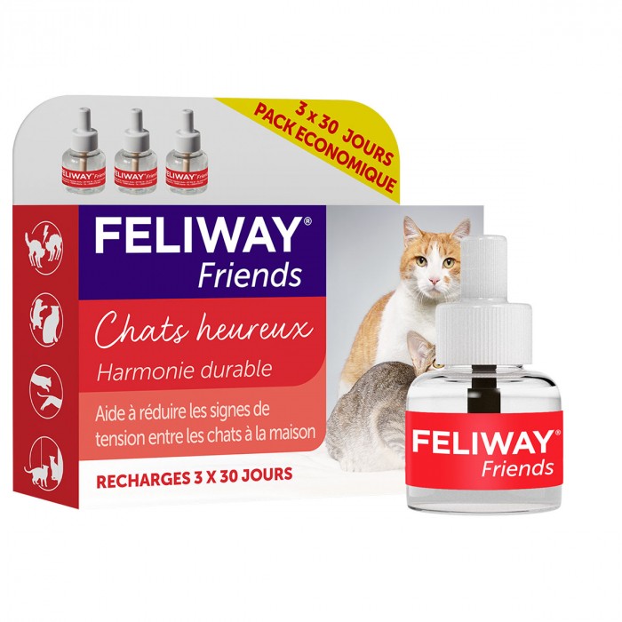 Stress, comportement chat - Feliway Friends diffuseur et recharges pour chats