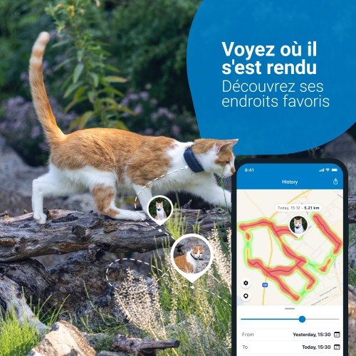 Chatière, sécurité, anti-fugue - Traceur GPS pour chats pour chats