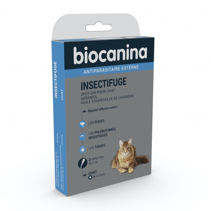 Pipettes Insectifuge Naturel Antiparasitaire Pour Chat Wanimo